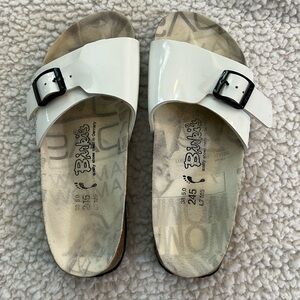 Birki’s by Birkenstock white patent, size 38.  New!